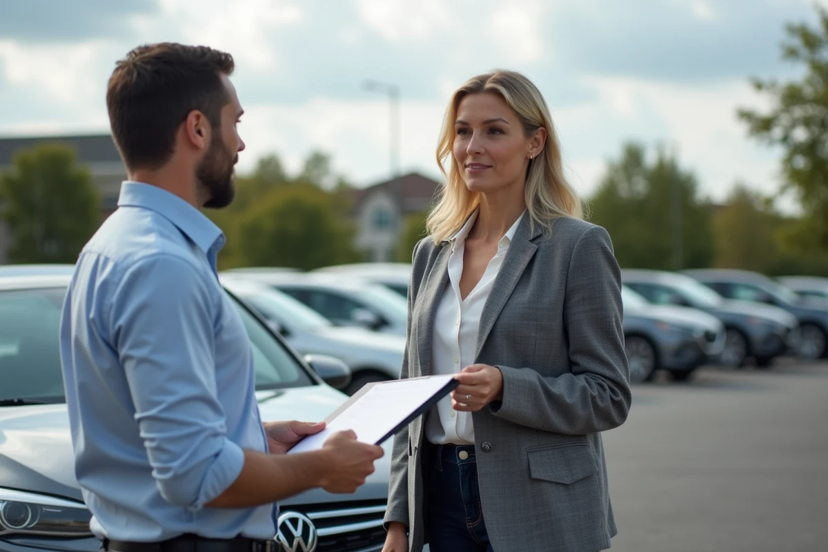 Femme discutant avec un agent d'assurance pour réduire son coefficient malus